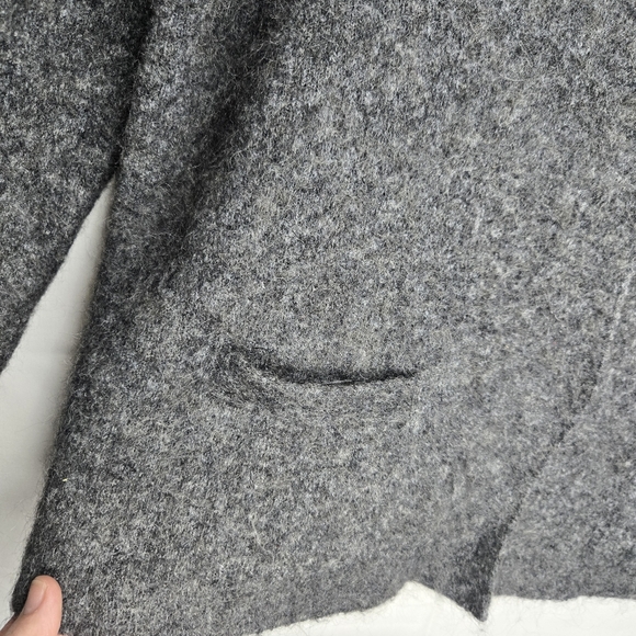 Eileen Fisher Womens Sz. PS Gray Wool Blend Sweater Front Button Up - Picture 2 of 10